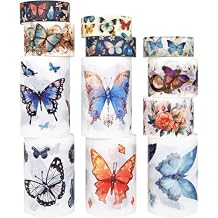 Ieebee Butterfly Washi Tape Set, 720Pcs Butterfly Stickers for Water Bottles, Scrapbook Stickers for Journals Notebook Envelope Cards Window