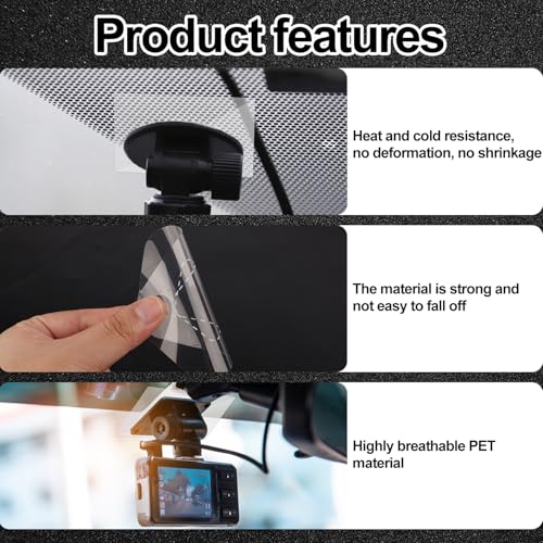Image of PEUTIER 8pcs Car Windshield Stickers, Reusable Transparent Window Cling Simplified Windshield Applicator Decal Clear Static Cling Window Film for Car Removable and Re-Application