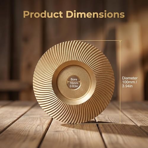 Image of 3 PCS Wood Grinding Disc Set for Angle Grinder,Tungsten Carbide Wood Carving Wheel Attachments for 4 inch&4.5 inch Grinders,Wood Shaping Sanding Polishing Grinding Disc Woodworking Surface Finishing (Mix)