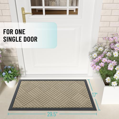 Image of OLANLY Front Door Mat Outside Entrance, Waterproof Heavy-Duty Doormat
