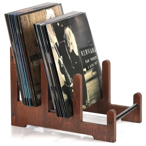 QILICHZ Record Holder,3-Tier Vinyl Record Storage,Up to 60pcs Vinyl Record Holder,Wood Vinyl Storage,Vinyl Record Display,Album Storage For Vinyl Records,Vinyl Record Stand for Record Album Storage Cover