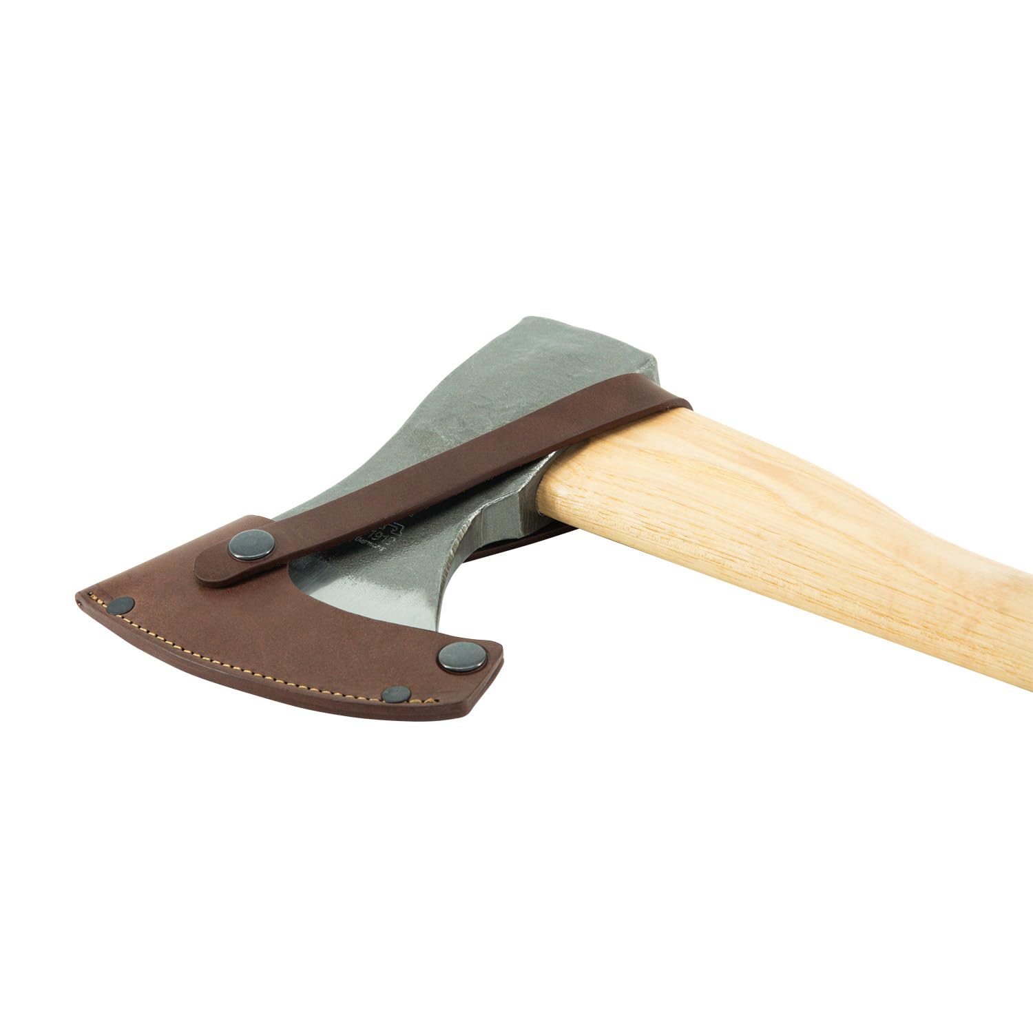 ADLER Rheinlandaxt 1250g – 70 cm Hickorystiel – C60 Stahl – Schwarz/Rot – Fällen, Entasten & Spalten bis Ø20cm – inkl. Lederschutz – Made in Germany