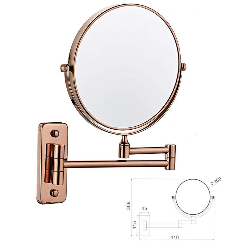 Specchio da parete, allungabile, pieghevole, da barba, for trucco cosmetico, ingrandimento dello specchio for il bagno (Color : #4)