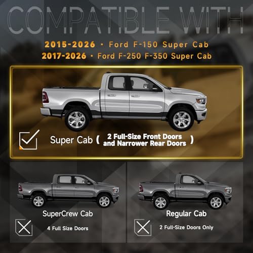 Estribos Super Cab de acero para Ford F-150 y F-250 miniatura 2