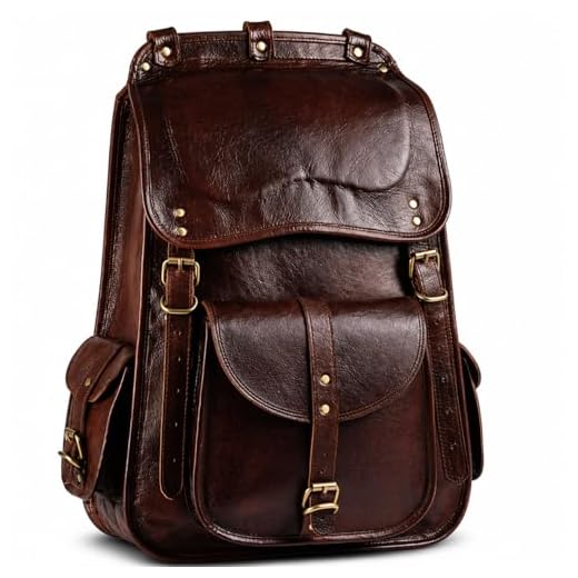 Vintage Style Full Grain Leather Backpack