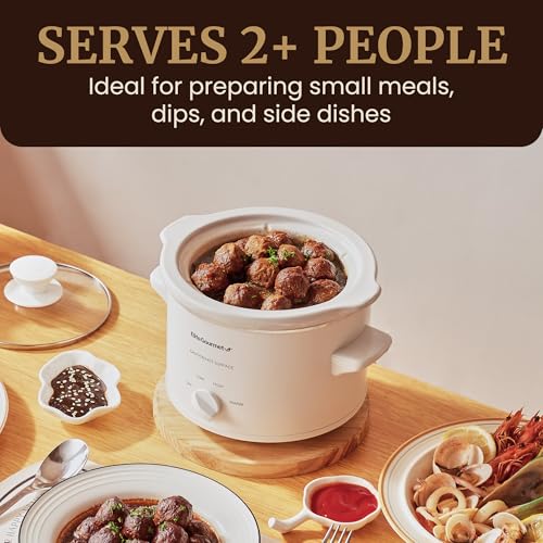 Elite Gourmet MST-250XW Electric Slow Cooker Ceramic Pot Adjustable Temp, Entrees, Sauces, Stews & Dips, Dishwasher Safe Glass Lid & Crock - Image 4