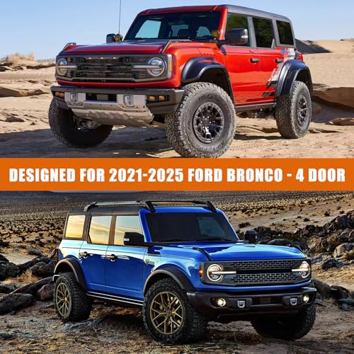 Image of Waterproof Car Covers Replace for 2021-2025 Ford Bronco 4 Door, 6 Layers Silver All Weather Car Cover with Zipper Door & Windproof Bands for Snow Rain Dust Hail Protection