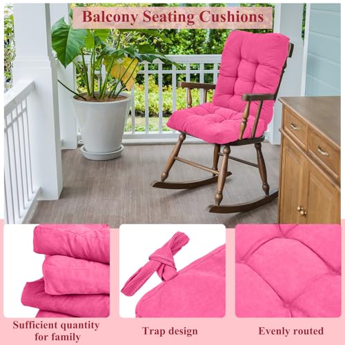 Image of Juexica Pink 17 x 17 Inch 4 Sets Outdoor Patio Chair Cushion