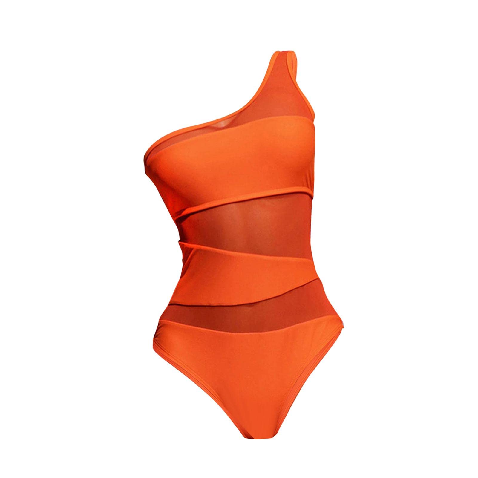 Women Swimsuit Beachwear Padded Cup 1 Piece Bikini for Holiday Surfing Beach S Orange | Clothing, Shoes & Accessories | Womens Clothing | Swimwear-image-36