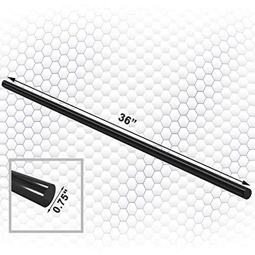 Image of Simond Store - Delrin - Acetal Copolymer Round Rod, 3 /4 inch Diameter x 36 inch Length - Opaque Black