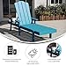 Flash Furniture Sonora Adjustable Adirondack Lounger with Cup Holder, Commercial Grade All-Weather-Weather Indoor/Outdoor Recycled HDPE Lounge Chair, Blue