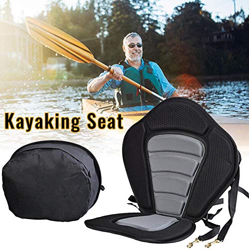 juman634 Asiento de Kayak con Respaldo Asiento de Barco Base Suave y Antideslizante Respaldo Alto Asiento de cojín Ajustable para Kayak