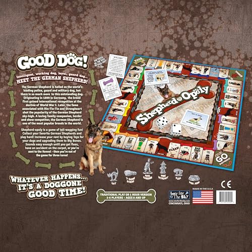 Late for The Sky German Shepherd-Opoly juego de mesa miniatura 5
