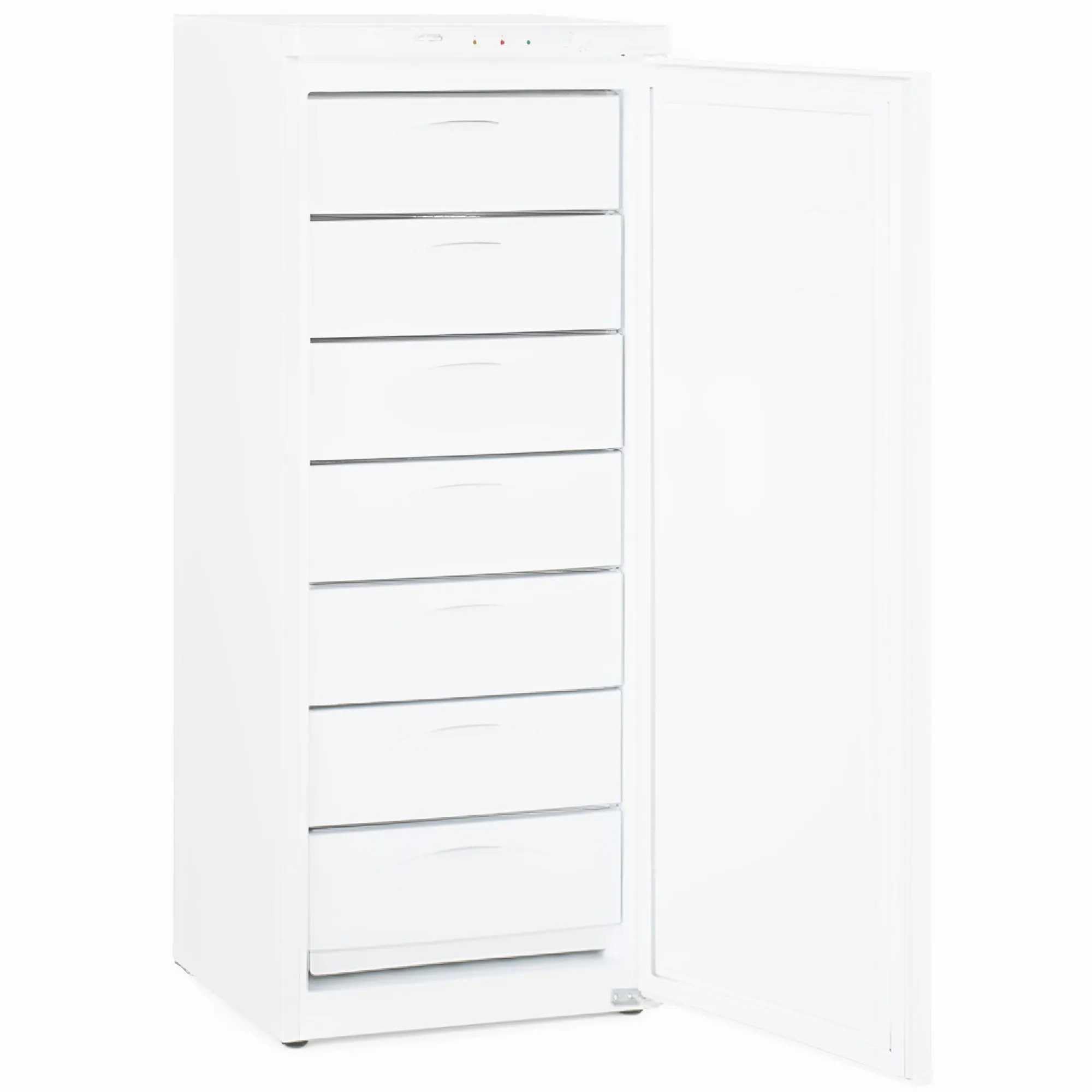 MBH - Congelador Vertical Profesional 157 Litros con 7 Cajones para Hostelería. Armario Congelador Industrial con Termostato Regulable para Cocina y Restaurante (540x600x1344 mm)