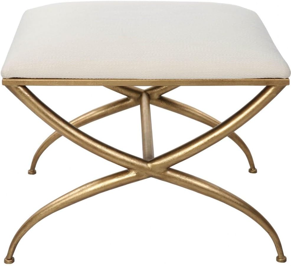 Uttermost Crossing - Small Bench-20 Inches Tall and 23.5 Inches Wide