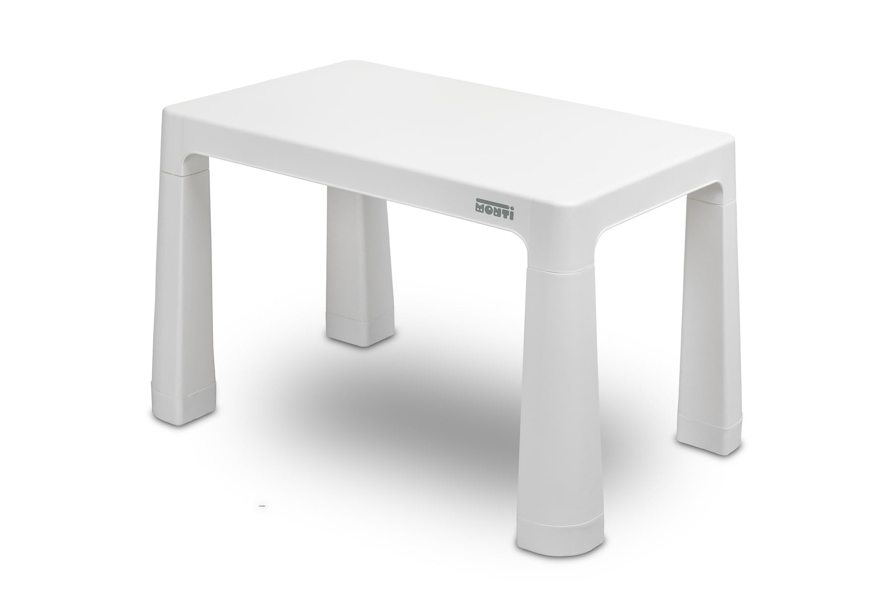 IKS2 Toyz Monti - Mesa infantil con 2 sillas, a partir de 3 años, juego de mesa y 2 sillas para niños, mesa y sillas pequeñas de plástico, para exterior e interior, color gris