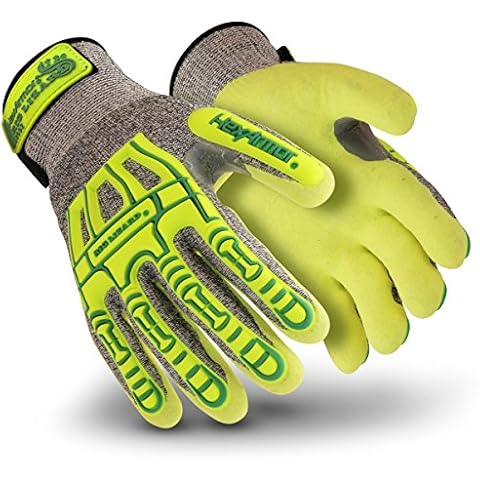HexArmor Rig Lizard Thin Lizzie 2092 Impact Work Gloves with Sandy Nitrile Coated Palm, Large Cover