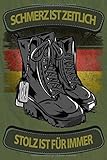  NOTIZBUCH Bundeswehr STIEFEL STOLZ Fußbus Beruf Soldat Soldaten Berufssoldat: Millimeterpapier kariert 5x5 mit 120 Blätter Notizbuch, Notizheft A5 (6x9 inches) Geschenk