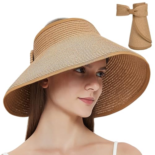Gorra visera de paja para mujer miniatura 2