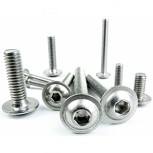 Confezione da 10 M6X8 INOX A2 pulsante flangiato