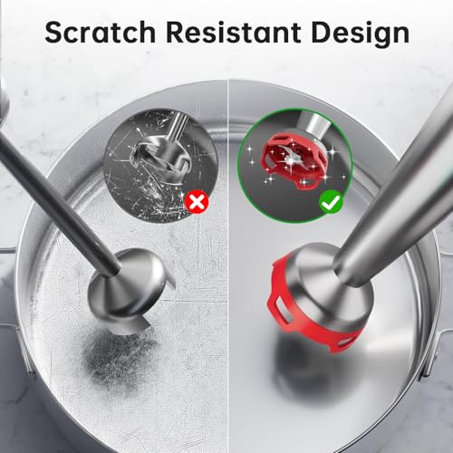 image for turelar Immersion Blender Handheld Corded Hand Blenders Set 1100W, Tri