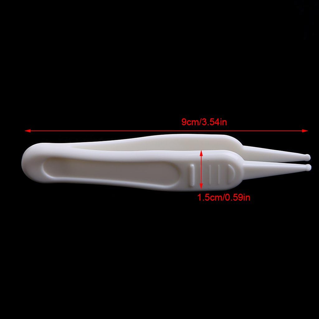 Tebatu Baby Care Ear Nose Navel Cleaning Tweezers Safety Forceps Plastic Cleaner Clip