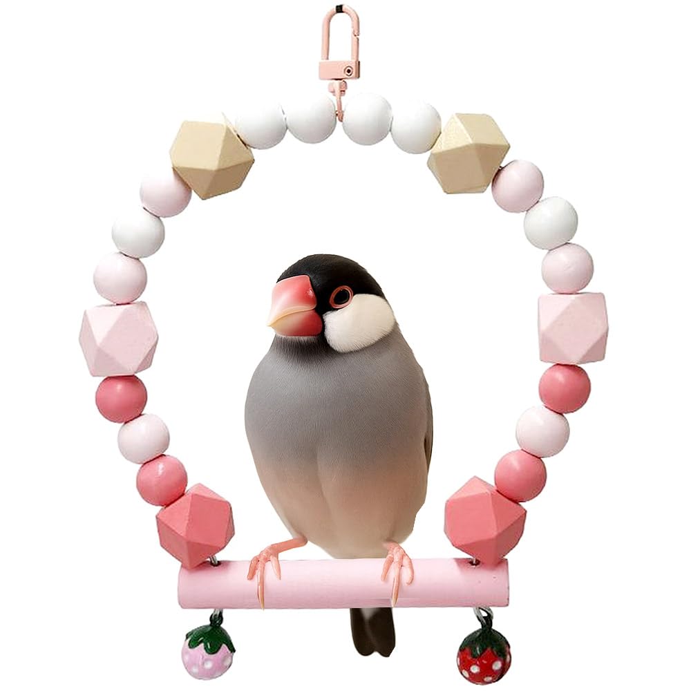 Amazon | moin moin 小鳥 インコ 止まり木 スタンド パーチ フープ 輪