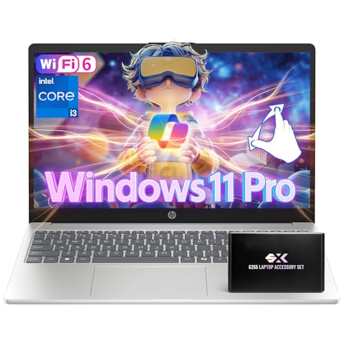 Image of HP 15.6 inch Touchscreen Laptop Computer for Student & Business- Intel 13th Core i3‑1315U (Up to 4.5GHz), 32GB RAM, 1TB SSD, Windows 11 Pro, Anti-Glare, Copilot AI, Wi‑Fi 6, Bluetooth 5.3, w /Accessories