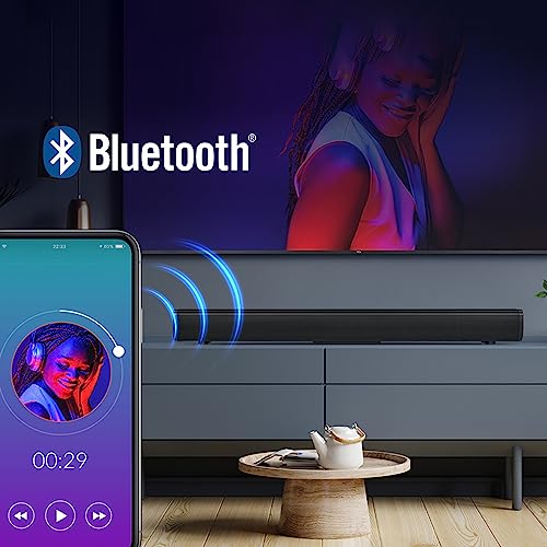 Image of TCL S332W 2.1 CH Soundbar with Wired Subwoofer, Supportig Bluetooth, HDMI(ARC), Coaxial Input, AUX, USB & Remote Cotrol (Black)