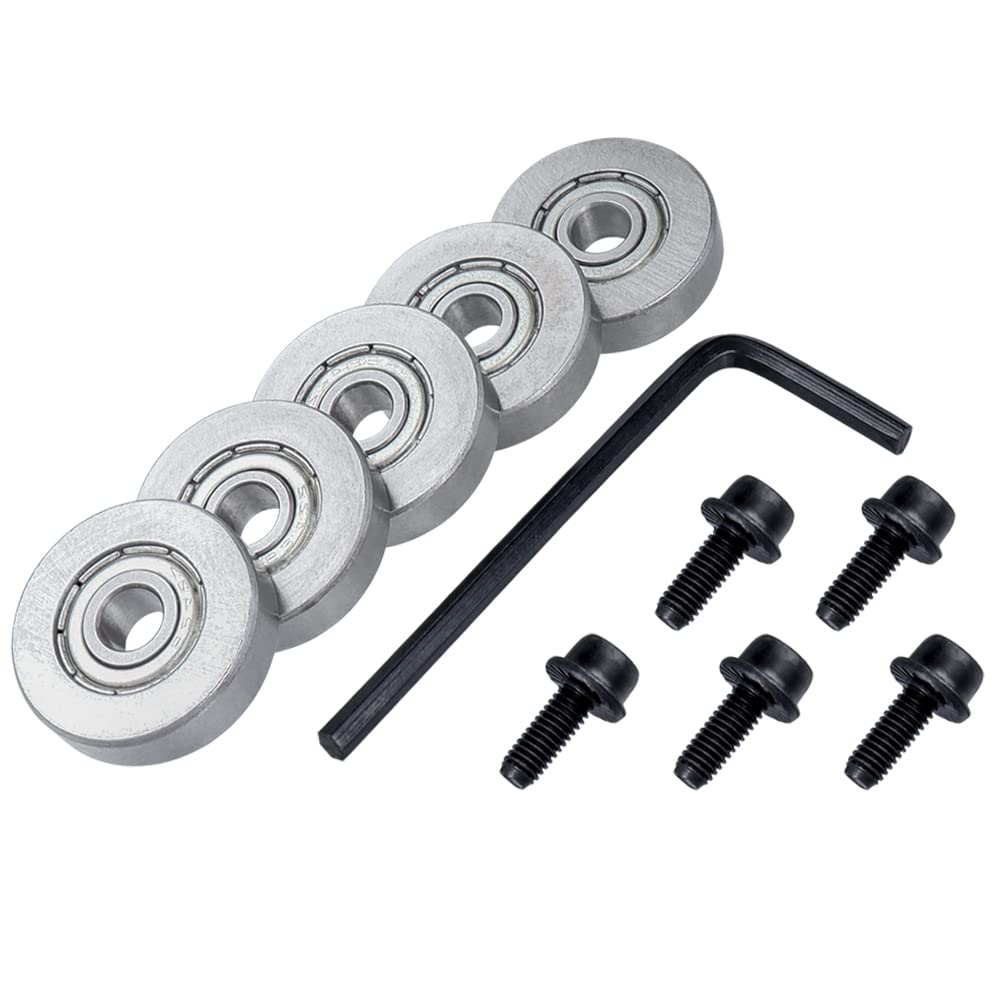 Mesee 5 Set Router Bit Bearings Replacement Kit Top Mounted Ball