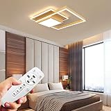 HIMNA PETTR LED Dimmable Plafonnier Moderne, avec Télécommande, Acrylique Éclairage, Facile À Installer,pour Chambre, Atelier, Cuisine, Vestiaire,d'or,Small
