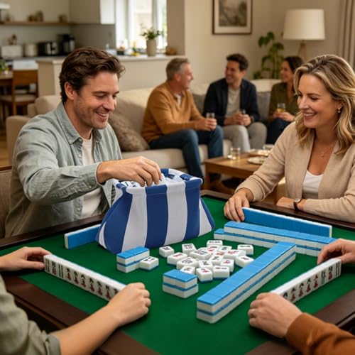 Bolsa de Mahjong con apertura amplia y cierre metálico miniatura 4