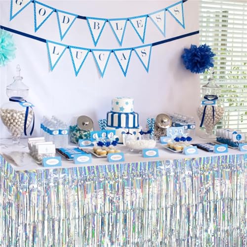 Jupes de table irisées effet holographique pour illuminer vos buffets de vacances - 6