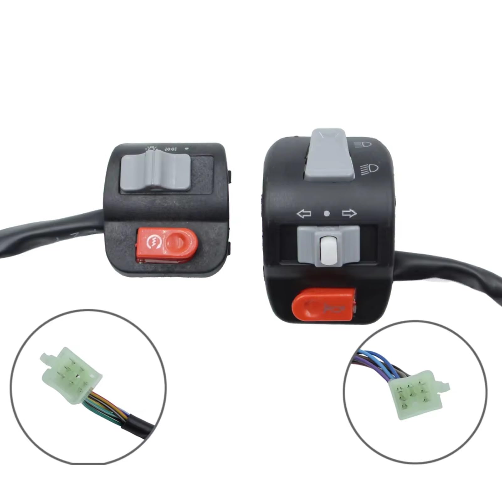 Interruttore moto Controllo manubrio per indicatore di direzione universale Interruttore clacson Interruttore controller lampeggiante Controllo on-off Manubrio Kill Interruttore(1 pair)