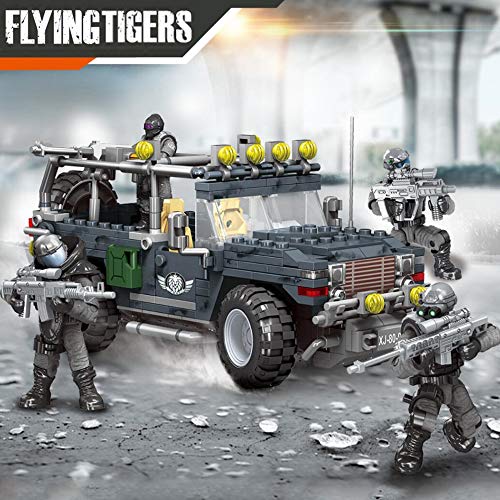 YEIBOBO ! Special Forces Mini Military Action Figure with Weapons and Accessories (Flying Tigers Team XJ-834)