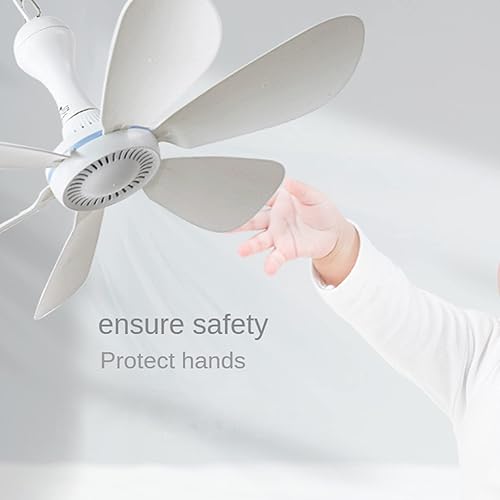 Miniatura 9 de KUYYFDS Ventiladores de techo, ventilador de techo portátil, mini ventilador de techo USB colgante silencioso ventilador de tienda de campaña para