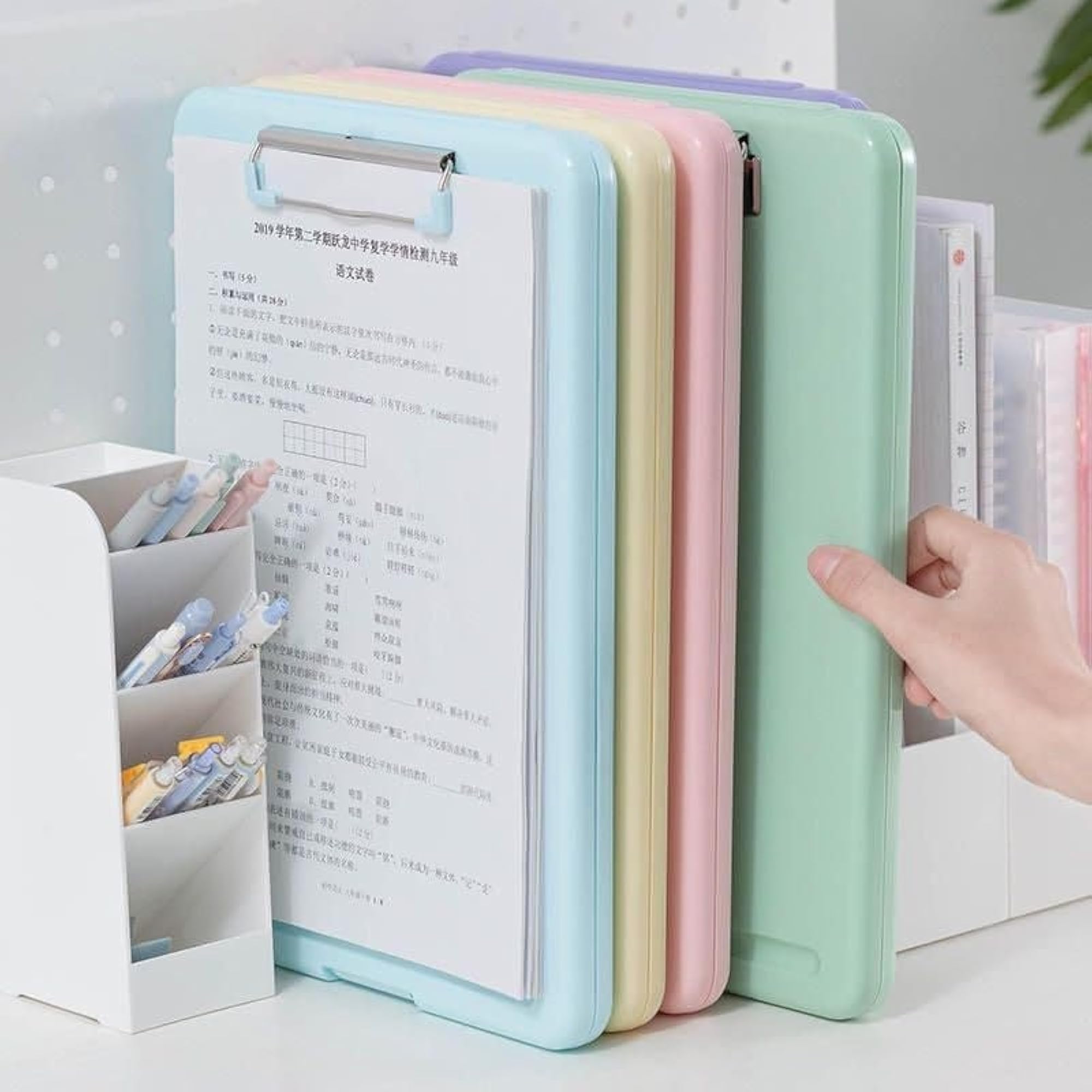 Random Assorted Colour A4 Clipboard Storage Box