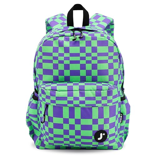 Image of J World Oz Middle School Backpack for Kids. Cute Laptop Bookbag for Girls Boys, Pixel Checkers