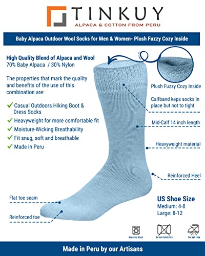 TINKUY PERU Warm Hiking Socks, Long Baby Alpaca Wool Winter Thermal Outdoor Socks4