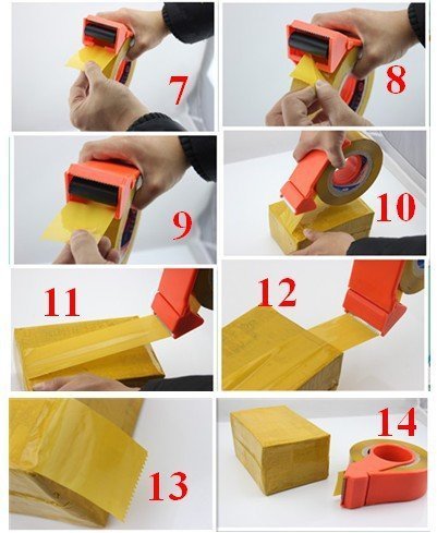 Breewell New Imported 50mm 2inch Hand Tape Dispenser Packing Packaging Boxes Roll Roller Cutter Parcel 2