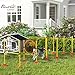 PawHut Agility Set Hunde 3-teiliges befüllbar Agility-Ausrüstung für Hundetraining Steckhürdenset mit Slalomstangen höhenverstellbar Hürden Sprungring Koordinationstraining für Spiele Training
