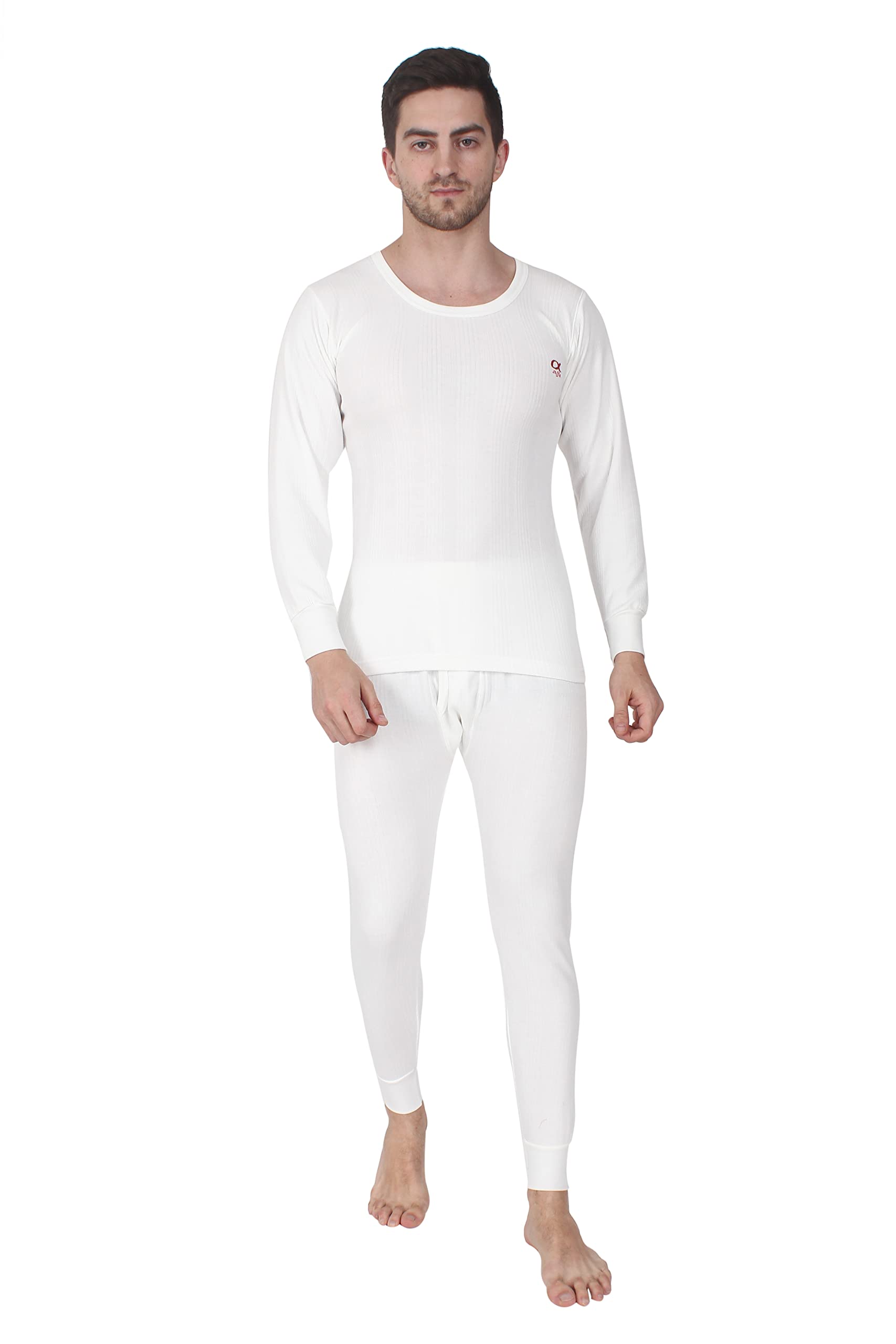 alfa Men's Quilted Steam Disinfected Cotton Thermal Top and Lower Set (Deep Neck Top and Trouser)-picture-12