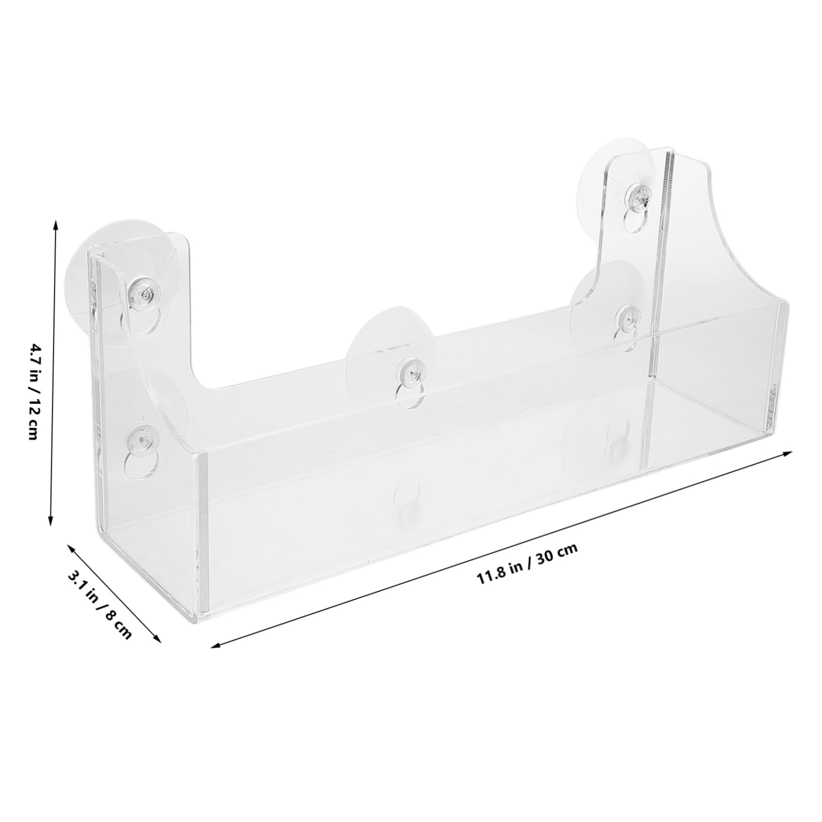 Estante Ventosa para Refrigerador de Acrílico, Soporte Seguro