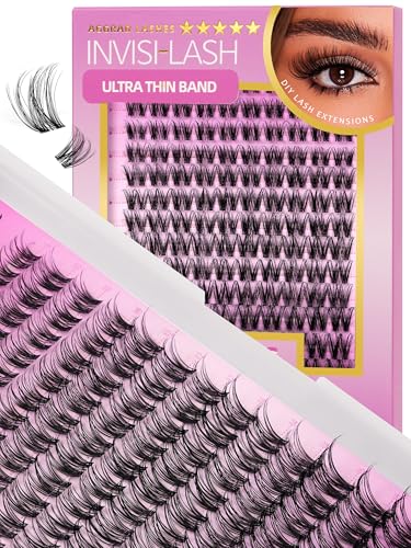 Magic Lash Clusters Natural 8-18mm Slightly Volume Wispy & Spikes Eyelash Clusters Extension Kit Individual DIY False Eyelash Extension Fake Eye Lashes With Wide & Thin Invisible Lash Band