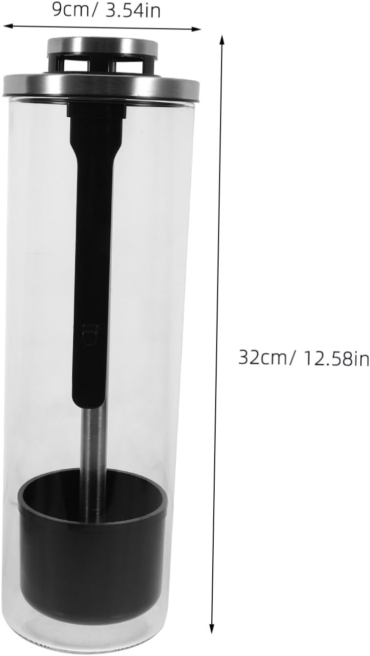 Glass Chopstick Holder Stainless Steel Silicone Utensil Holder for Kitchen