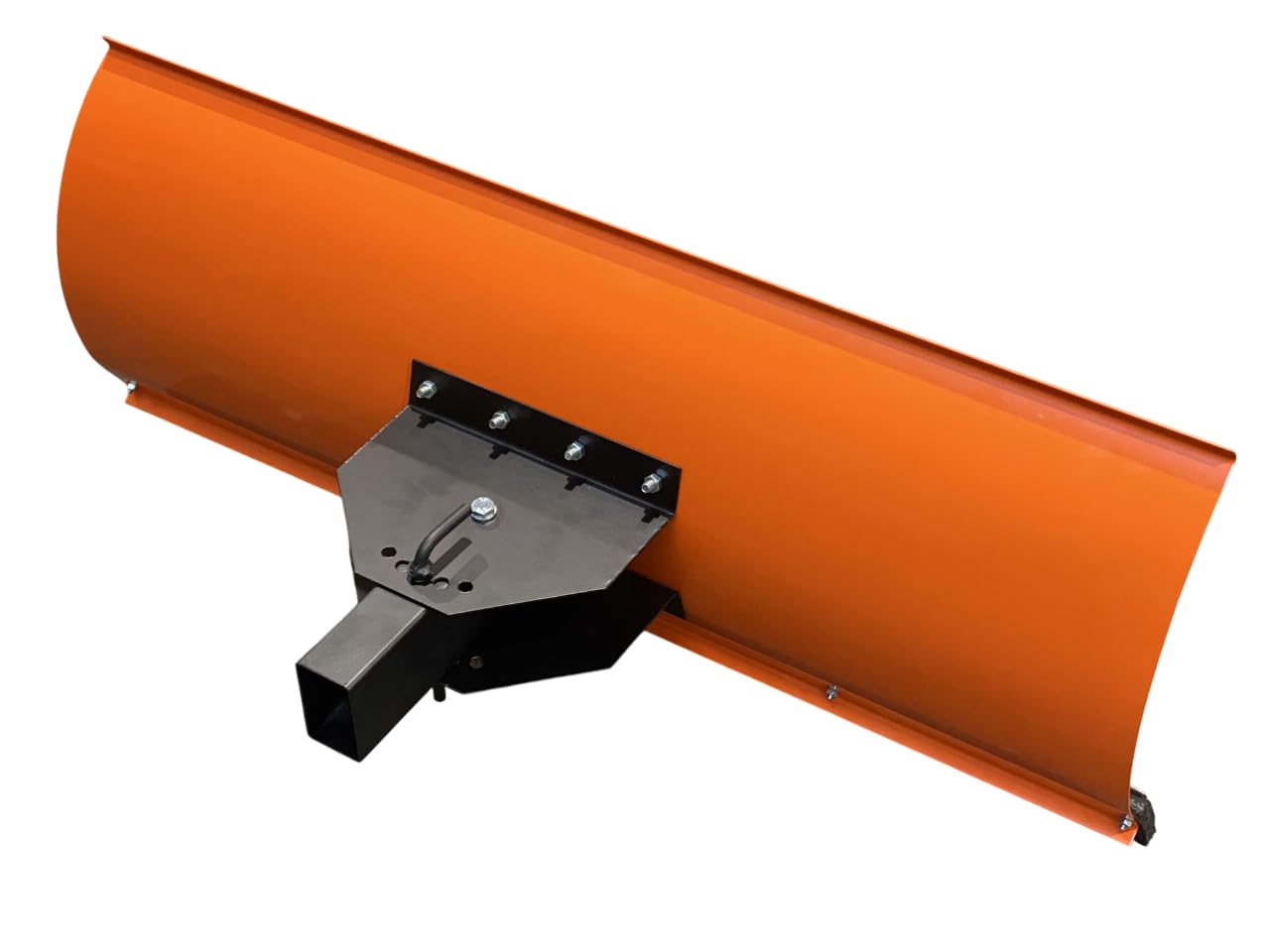 SRM Design Schneeschieber Schneeschild Schneepflug Räumschild Universal für Einachser und Rasentraktor Orange Breite 125 cm x Höhe 40 cm 5-stufig schwenkbar verstellbar