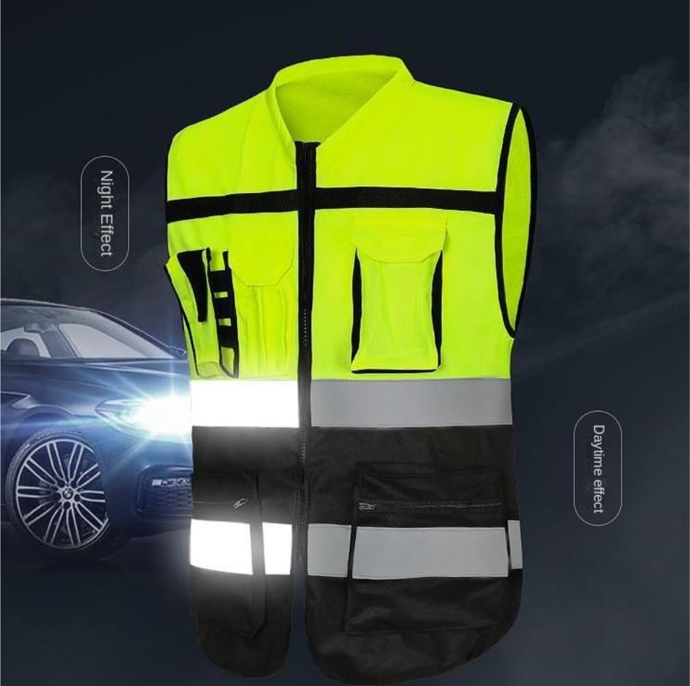 Chaleco Reflectante Chaleco Reflectante Unisex For Tráfico, Ropa Reflectante, Sitio De Construcción, Chaleco Reflectante Chaleco de Trabajo