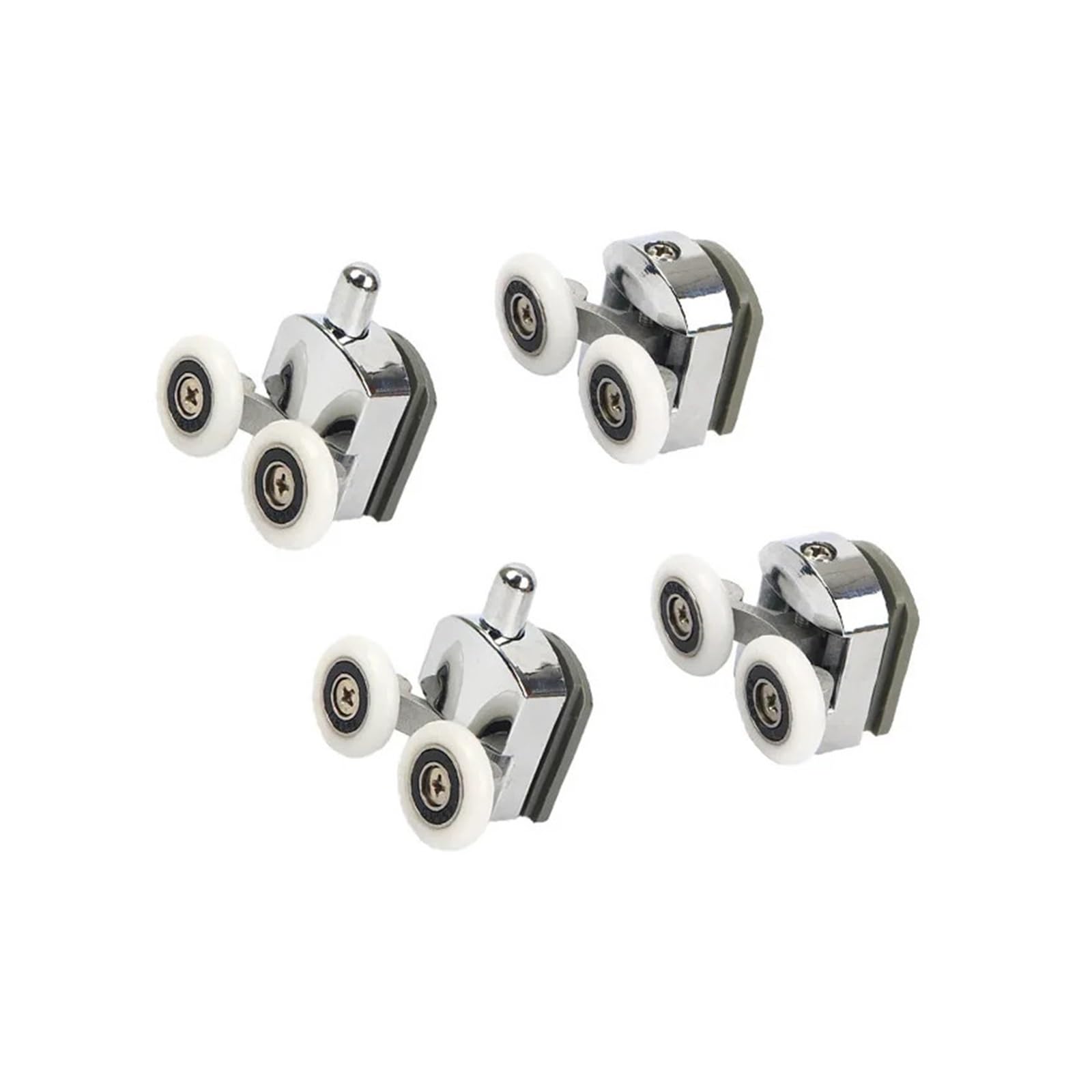 Vnakrny One Color Shower Door Rollers 8Pcs 23/25Mm Curved Shower Door Rollers Zinc