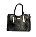 Women Pu Leather Weave Handbag Purse Bag Set 3 Pieces Tote Bag Set Shoulder Bags Big Capacity Cross Body Bag,Black SILI