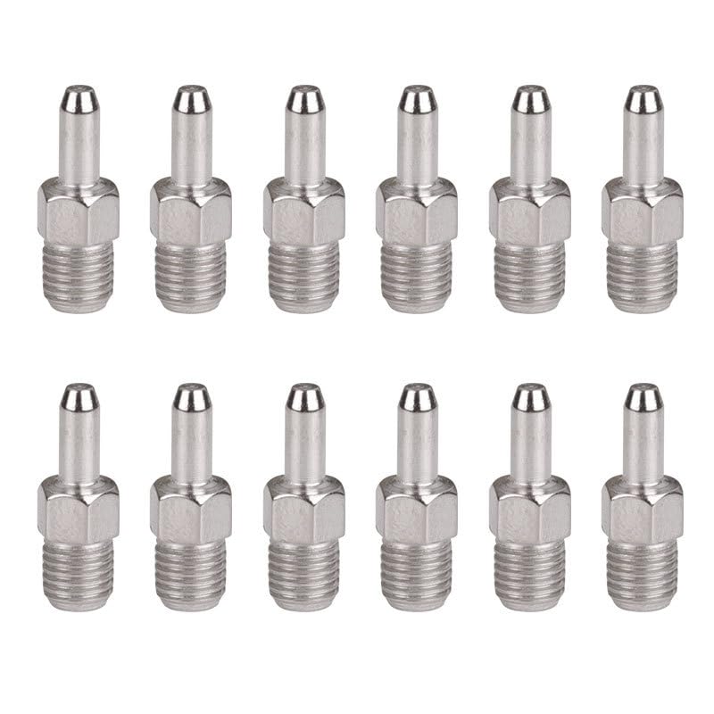 Set of 12 Spare Pins for Cycle Chain Remover Tool, Bicycles Chain Breaker Replacement Accessories (Silver)